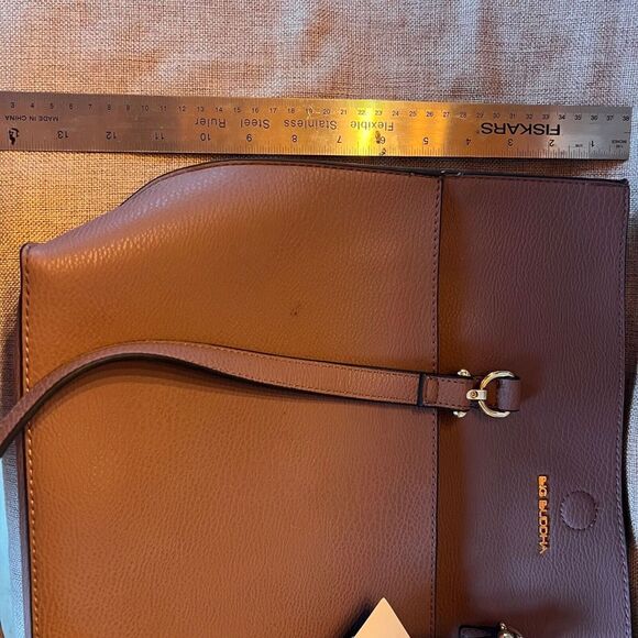 Big‎ Buddha Tote w/removeable Tassel Clutch NWT Mauve Lavender 15x13.5" Bag - Picture 11 of 12